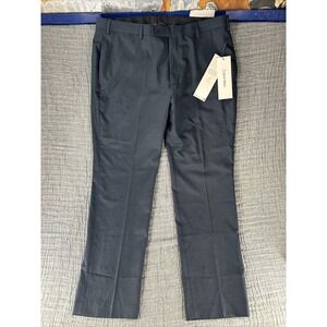 Calvin Klein 38W X 30L Men Slim X Fit Blue Flat Front Suit Trouser Dress Pants